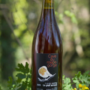 Piaf arrosé, vin blouge de la Cave du Rouge-Gorge
